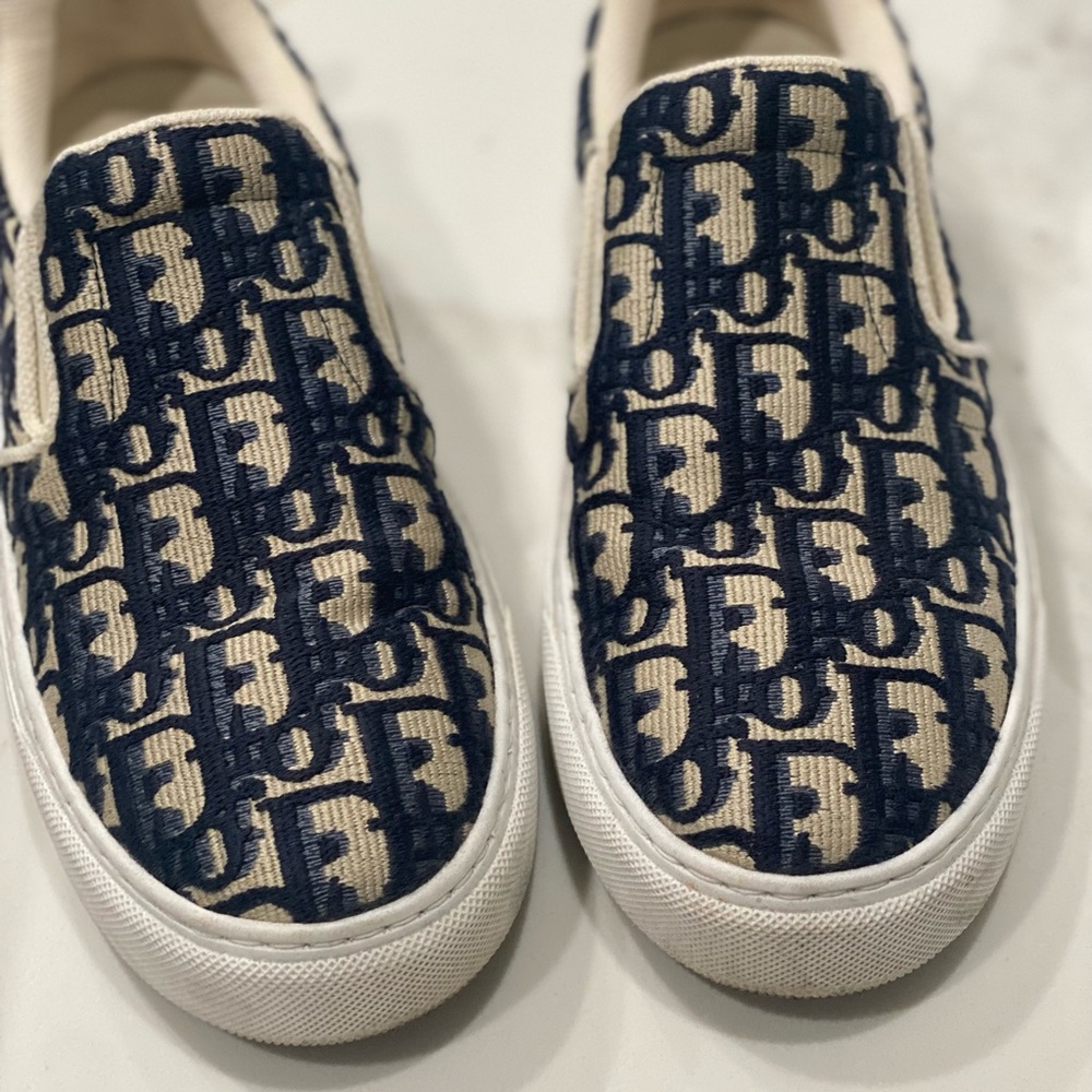 Christian Dior oblique embroidered women solar slip on sneaker